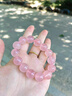 【招桃花】粉水晶手串马达加斯加果冻体粉晶女款转运手链小众礼物 【招桃花】8~9mm粉水晶手链 实拍图