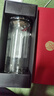 希诺（HEENOOR）玻璃杯男士双层防烫抗菌泡茶杯办公室家用车载水杯定制送生日礼物 升级镜面抗菌款-360ml-9311K 实拍图