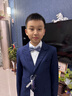 罗蒙儿童西装套装帅气男童花童主持人礼服男孩钢琴演出服 藏青色 160 实拍图