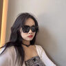 蓝诺诗方形墨镜男士新款开车专用偏光防紫外线太阳眼镜女士大脸显瘦眼镜 无框单镜片 实拍图