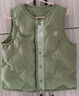迷你巴拉冬季新款男女童可爱无领羽绒服宝宝保暖时尚羽绒马甲 橄榄绿40801 120 实拍图