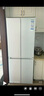 海尔（Haier）小红花系列418升594mm专业超薄零嵌十字四开门T型家用冰箱一级能效70cm宽 变频风冷无霜 594MM超薄机身-黑金净化-底部前置散热 实拍图