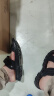 蜻蜓牌夏季真皮男士凉鞋真牛皮沙滩鞋皮凉鞋男软底防滑中年人爸爸鞋大码 黑色 41 实拍图