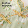 巴厘小猪女童短袖连衣裙夏季薄款小女孩公主裙儿童国风衣服夏 绿底小鸭 110 cm 实拍图