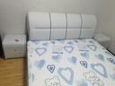 香丽华庭 皮床现代北欧大小户型双人床简约婚床实木软体床卧室家具 床+压缩卷包独立袋乳胶垫+2柜 1.8米*2米框架结构款(升级床板) 实拍图