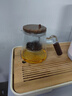 古德窑 茶壶泡茶壶茶水分离飘逸杯2025新款玻璃内胆一键过滤泡茶杯茶具 木璃透明款一人茶具三件套 650ml 实拍图