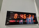虹泰（HoTai）LED电子万年历挂钟夜光数字钟表挂墙时钟2368-红-Wifi 实拍图