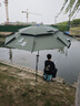 左都（ZUODU）2.6m钓鱼专用大伞台钓遮阳伞大号加固加厚抗风防暴雨可调节拐杖伞 2.6米 【森绿】升级款-可锁止地插 实拍图