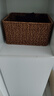 ken's仿藤编织收纳筐 客厅书报零食杂物浴室脏衣收纳篮橱柜整理筐 深啡色35*26*18.5cm 实拍图
