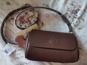 viney牛皮包包女包时尚圆筒包轻奢斜挎单肩包生日新年礼物送女生女友 【咖色】女生实用走心 品牌小众百搭休闲枕头包 实拍图
