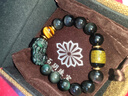 石玥珠宝12mm彩眼天然黑曜石貔貅手串虎眼石本命年水晶玛瑙手链男女士款 实拍图