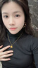 老凤祥黄金项链女足金康乃馨吊坠纯金挂坠新款生日情人节礼物送妈妈老婆 今/明日达*心花予你吊坠 约0.5g【赠银链】 实拍图