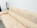 珂米雪尼尔沙发盖布全盖套罩四季通用防滑北欧网红沙发巾夏季2023新款 水波纹-米 180*380cm(大四人位) 实拍图