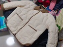 坦博尔羽绒服女短款翻领韩版宽松女士灯芯绒外套TD236266 奶茶棕 160  实拍图