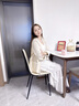 苡茉餐椅餐桌椅子家用新款椅子凳子靠背椅轻奢北欧高级餐厅主人椅米白 实拍图