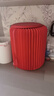 十八纸折叠凳换鞋圆坐凳家用小凳子便携式板凳高马扎垫脚便携成人矮凳子 44cm高红色【客厅餐椅】 实拍图
