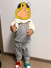 威尔贝鲁（WELLBER）童装儿童衣服长袖男女中小童学院风假两件套装25春 学院灰100cm 实拍图