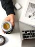 ONEDAY男士玻璃泡茶杯2025新款一键开盖高级男生防摔爆茶水分离杯便携 睿智蓝 防摔防烫+商务简约420ml 实拍图
