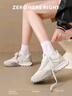 ZHR休闲鞋女厚底时尚百搭春秋女鞋潮流简约德训鞋女 QS26 米色 38  实拍图
