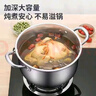 316特厚食品级不锈钢汤锅家用炖汤煮粥锅煲火锅蒸锅燃气炉电磁炉  送盖 16cm 实拍图
