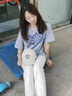 棉致冰丝窄版西裤裤子女夏季2026新款宽松小个子薄款直筒阔腿休闲裤女 687杏白色【高品质26.5】 L 100-115斤 实拍图