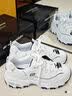 斯凯奇（Skechers）小白熊女士休闲鞋秋季厚底百搭运动软底老爹鞋99999863 白色/海军蓝色/WNV 39.5 尺码偏大,建议选小半码 实拍图