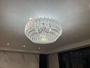 葵兴 客厅吊灯奶油风轻奢水晶灯现代简约大气餐厅卧室灯广东中山灯具 圆形95*35cm【全光谱三色】 实拍图