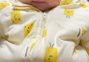 舒贝怡婴儿衣服新生儿连体衣男女保暖夹棉满月周岁宝宝哈衣百天爬服黄90 实拍图