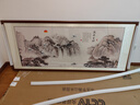 佳得雅新中式客厅装饰画沙发背景墙壁画字画山水画靠山图办公室风景挂画 流水生财A1 75*210cm宣纸锦绫+有机玻璃+胡桃色实木框（热卖款） 实拍图