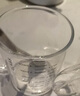 CCKO牛奶杯儿童成人刻度杯高硼玻璃杯早餐微波炉热牛奶神器水杯泡茶杯 高硼硅玻璃杯（蓝色BL） 350ml 1只 实拍图