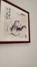紫腾随轩齐白石装饰画新中式客厅背景墙面挂画卧室饭厅餐厅水墨虾壁画 墨虾 40*40cm红木色实木框 实拍图