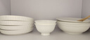 银凤国瓷“纯白”无颜料健康骨瓷餐具碗碟套装家用无毒无铅无镉釉下彩 纯白本色-4.5英寸高足碗 实拍图