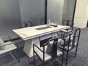 语森忆奢石岩板茶台轻奢现代感家用办公茶桌椅组合烧水泡茶一体茶几 单桌+1中国结主椅+4中国结副椅 180x80cmx73cm 实拍图