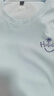 GLM华夫格短袖男款夏季宽松大码重磅白色五分袖简约百搭圆领男士t恤 实拍图