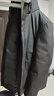 罗蒙（ROMON）鹅绒羽绒服男中长款加厚保暖可拆连帽冬季外套男Q26黑色175 实拍图