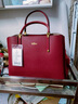 金利来女包手提包百搭通勤托特包单肩包女潮母亲节妈妈礼物 酒红 实拍图