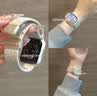 iboann适用apple watch s10表带S12S11编织iWatchs9腕带磁吸苹果手表s8表带s7/s6/se3高级ultra4配件se3 星光彩点磁吸编织表带·听音乐小狗 44/45/4 实拍图