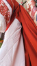 罗蒙汉服女童冬季拜年服儿童古装加厚中国风女孩唐装演出服 红色 120 实拍图