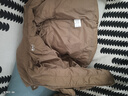 坦博尔轻薄羽绒服女短款翻领宽松舒适衬衫式女士外套330226D坚果壳色160 实拍图