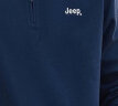 吉普（JEEP）卫衣男春秋季宽松立领长袖T恤男士重磅潮流衣服男装 藏青 2XL  实拍图