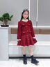 G.DUCKKIDS小黄鸭童装女童连衣裙秋冬季加厚保暖中大童小香风拜年服儿童裙子 小香风红色裙子 160 建议13~14岁【150-160cm】c 实拍图