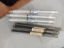 得力（deli）0.5mm活动铅笔套装（3支自动笔 60支铅芯）笔头附橡皮 学生考试练字可用33156白 实拍图