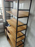 蔓斯菲尔书架置物架书柜落地货架客厅展示柜多层收纳架子钢制储物柜子靠墙 围栏升级+黄梨色6层80X30X174CM 实拍图