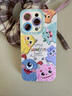 圣图朗新款可爱小怪兽17苹果16promax手机壳iphone14高级感15pro挂绳12可爱13卡通植绒硅胶8plus情侣全包 可爱五只怪兽撞色液态硅胶-【古董白】 iPhone 14 Pro 实拍图