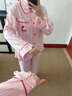 野兽派家居（tbh）Hello Kitty天丝棉家居服套装四季可外穿条纹睡衣女 天丝棉长款家居服套装 粉红条纹 M 实拍图