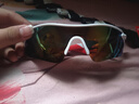 骑行眼镜墨镜自行车太阳眼镜电动单车摩托车防风沙护目镜日夜两用 白框红膜 实拍图