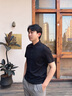 劲霸男装男士polo衫男纯色时尚休闲百搭多彩夏季短袖|FTBG2381 黑色 L 实拍图