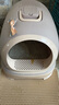 美卡智能机器猫全封闭猫砂盆特大号防外溅隔臭大空间猫厕所便盆咖粉色 实拍图