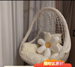 紫叶（ziye） 吊篮藤椅鸟巢秋千室内成人吊床摇椅庭院阳台摇篮椅吊篮吊椅 升级加粗款象牙白【配地毯坐垫】 实拍图