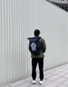 PALLADIUM帕拉丁【檀健次同款】时尚复古鸢尾花男款棒球服外套1010609 铅黑色 S 实拍图